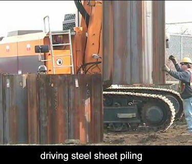 difficulty driving steel sheet piling